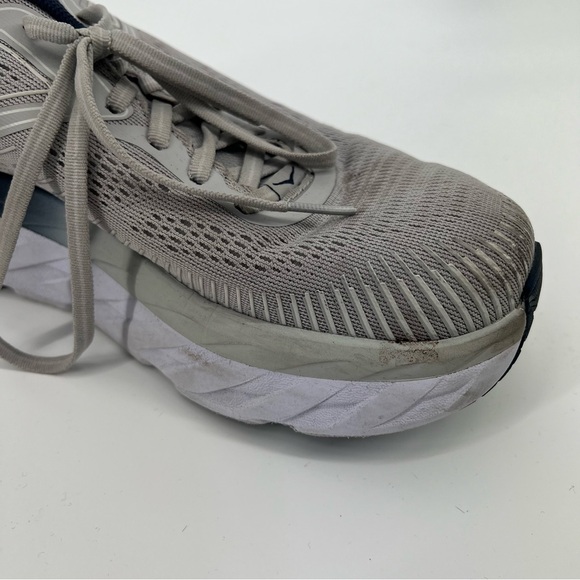 Hokas Bondi 7 Gray Lace Up Running Athletic Athleisure Sneakers Women's 8 - Picture 6 of 13